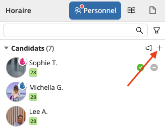 Ajouter candidats