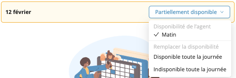 Remplacer la disponibilité